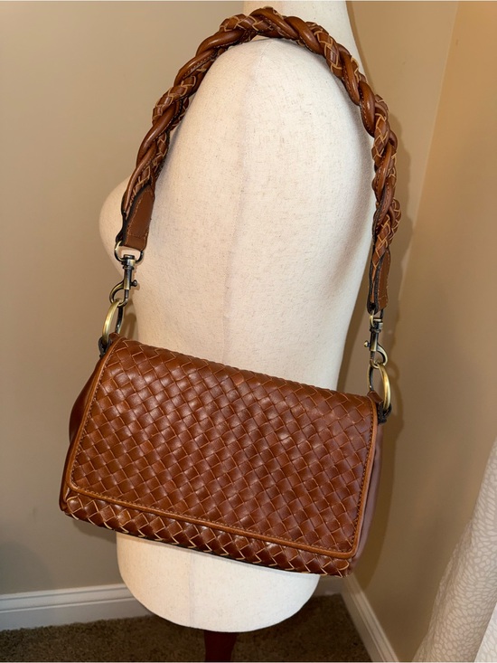 Patricia Nash Handbags - Patricia Nash Chestnut Braided Leather Shoulder Bag